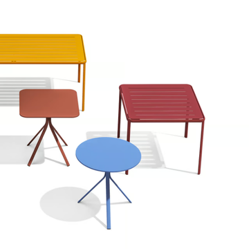 MELIK - Round powder coated steel table with 3-star base by BABEL D - view 3